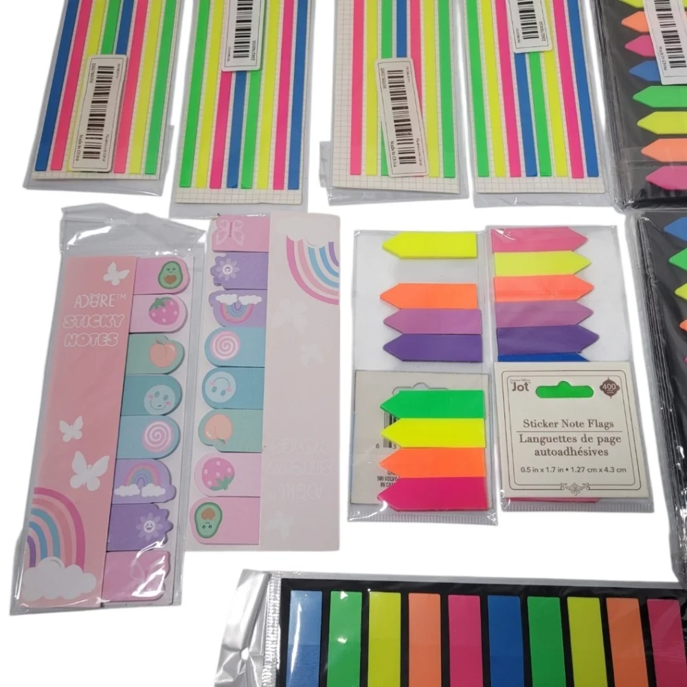 (Lot Of 13) Packs Bundle Collection Sealed Sticky Index Tabs/Strips/Page Markers